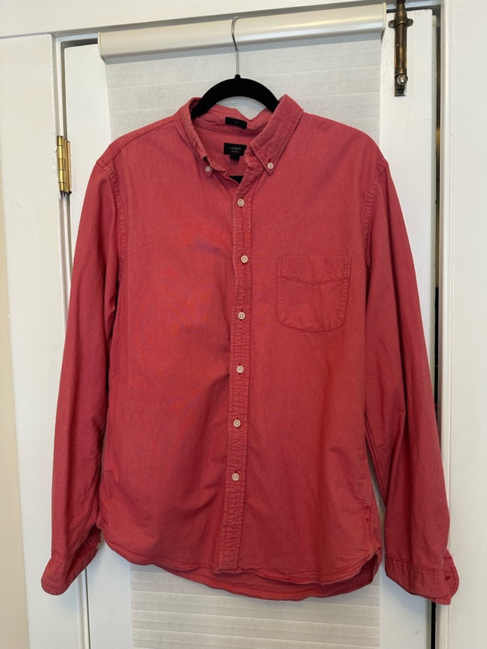 J. Crew Men's Coral Button-Down Oxford Shirt